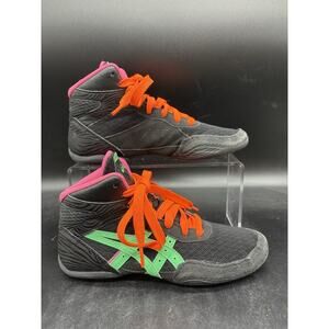 Asics Matflex 7 Wrestling Shoes Black Green Pink Boxing MMA Womens Size 5